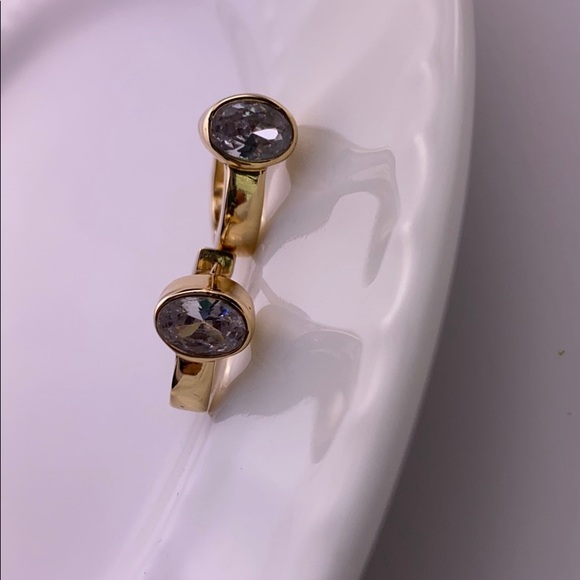 Henri Bendel Gold Huggy Hoop Earrings - Picture 6 of 6